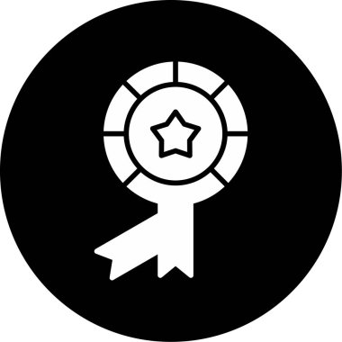 ödül madalya ikonu vektör illüstrasyonu