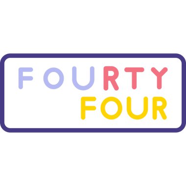 45 numara vektör tasarım logosu. Çember şekilli 45 logo.