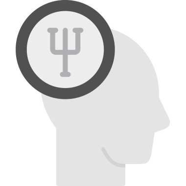 beyin ikonu vektör illüstrasyonu