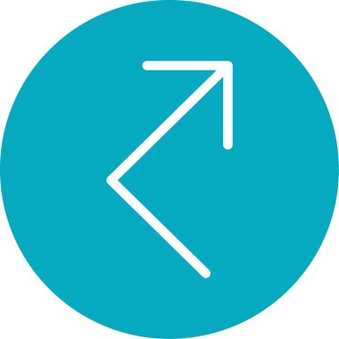 Eğilim biçimi izole edilmiş arkaplanda sol ok simgesi