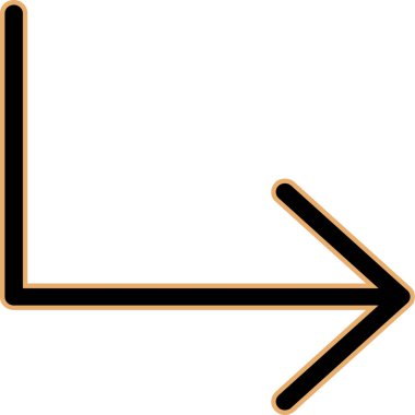 ok aşağı vektör simgesi dış hat biçiminde