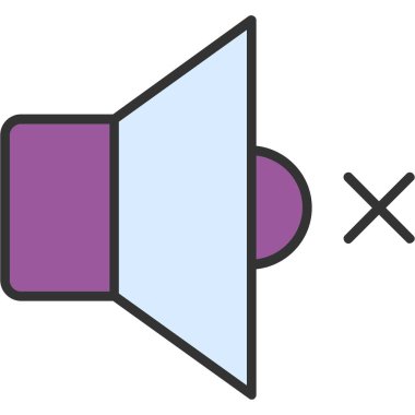 Megafon. Web simgesi basit illüstrasyon