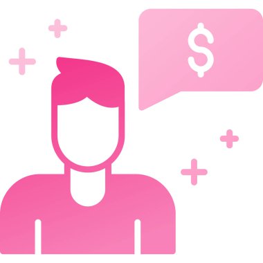 Konuşma baloncukları ikon vektör tasarımlı adam