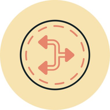 Bir çember simgesinin vektör illüstrasyonu