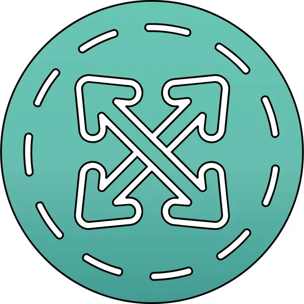 Dairesel bir simgenin vektör illüstrasyonu