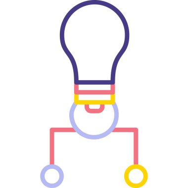 ampul vektör simgesi modern basit illüstrasyon