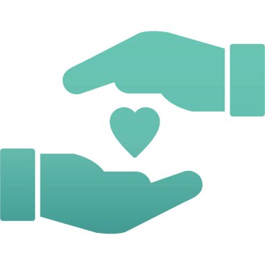 Kalp bakım vektör simgesi