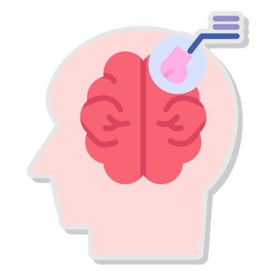 Düz dizaynlı yapay zeka simgesi