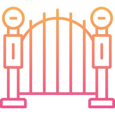 Çit. Web simgesi basit illüstrasyon