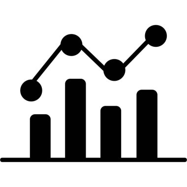 Çubuk Grafik web simgesi, vektör illüstrasyonu