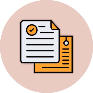 Belge. Web simgesi basit illüstrasyon