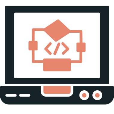 Zarflı bilgisayar ve dizüstü bilgisayar vektör tasarımı