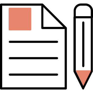 Kalem. Web simgesi basit illüstrasyon