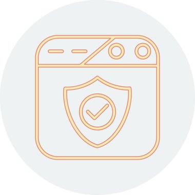 Güvenlik simgesinin vektör illüstrasyonu