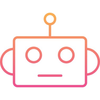 robot. Web simgesi basit illüstrasyon