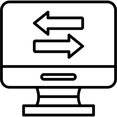 veri aktarım simgesi, vektör illüstrasyonu
