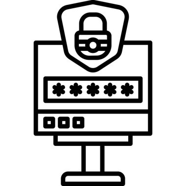 veri koruma simgesi vektör illüstrasyonu