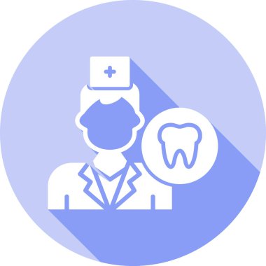 Dişçi simgesi, vektör illüstrasyonu