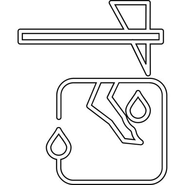 boru simgesi ile su damlası, basit biçim