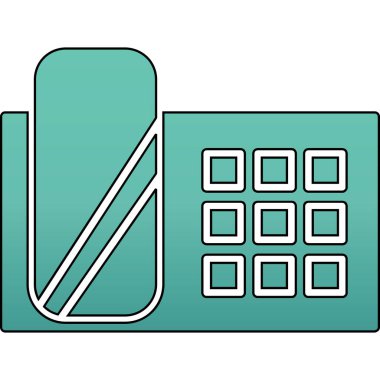 Hesap makinesinin basit vektör simgesi, vektör çizimi