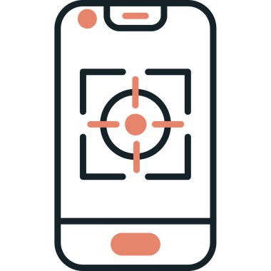 cep telefonu hattı ve vektör simgesini doldur