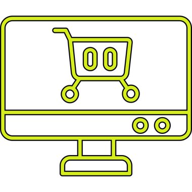 bilgisayar izleme simgesi, vektör illüstrasyonu