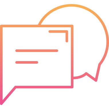 Konuş. Web simgesi basit illüstrasyon