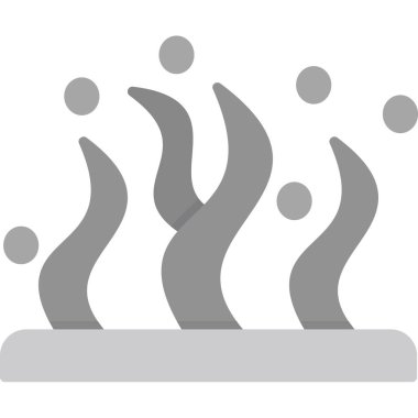 Moda tarzında izole edilmiş şömine ateşi simgesi