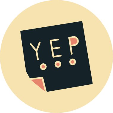 evet yuvarlak düğmede kelime