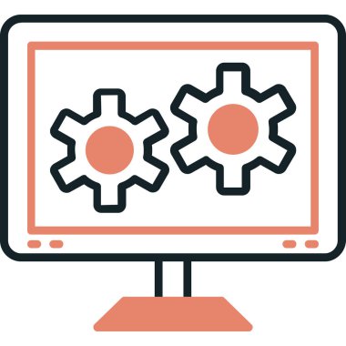 Ağ ayarı. Web simgesi basit illüstrasyon