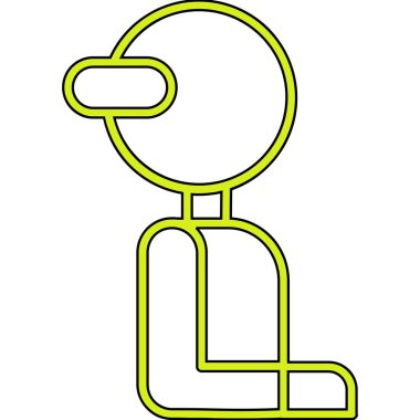 Çizgi film karakterinin vektör çizimi