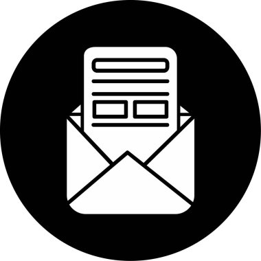 E-posta. Web simgesi basit illüstrasyon