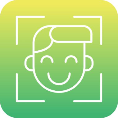 Yüz simgesi olan adam, vektör illüstrasyon tasarımı