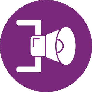 Konuşmacı. Web simgesi basit illüstrasyon