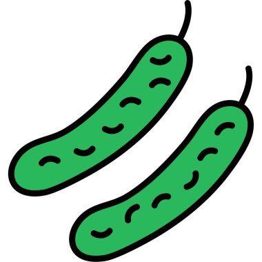 Salatalık. Web simgesi basit tasarım