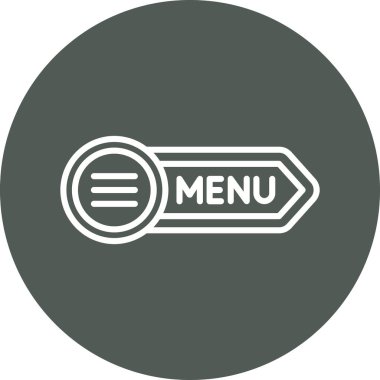 menü vektör simgesi modern illüstrasyon