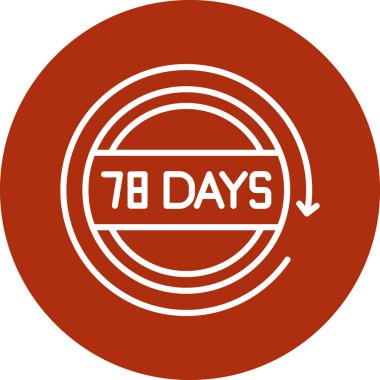 7 günlük simge, vektör illüstrasyonu