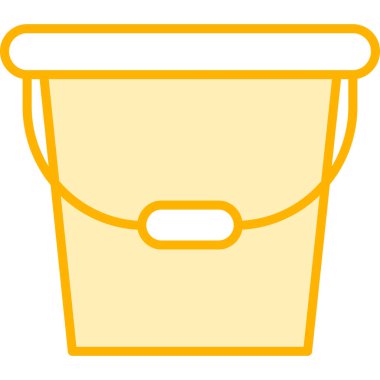 Kova düz simgesi, vektör illüstrasyonu