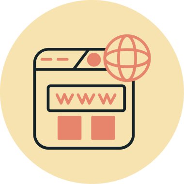 tarayıcı vektör simgesi modern basit illüstrasyon