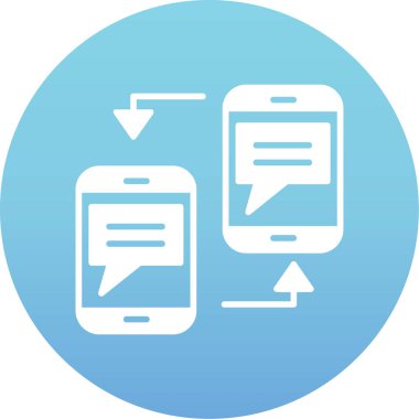 Mesaj var. Web simgesi basit illüstrasyon