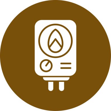 Bir benzin istasyonu simgesinin vektör illüstrasyonu