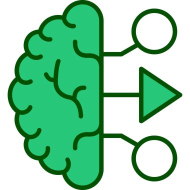 Beyin. Web simgesi basit illüstrasyon