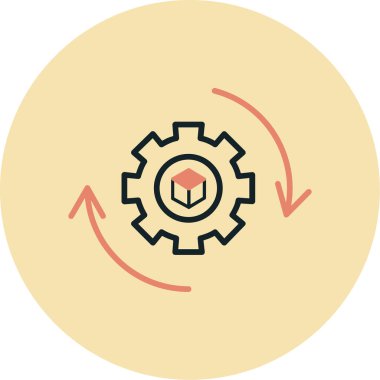 Teçhizat Web simgesi basit illüstrasyon