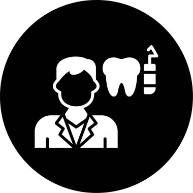diş hekimi simge vektör çizim