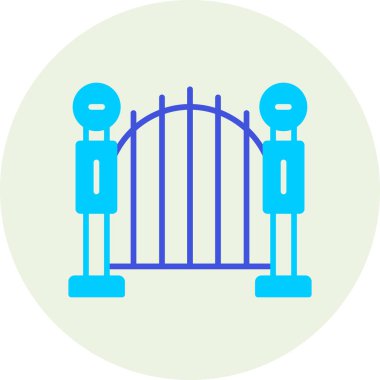 Çit. Web simgesi basit illüstrasyon