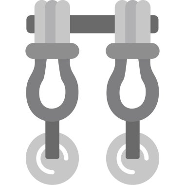 Egzersiz eğitimi için gri spor aletleri