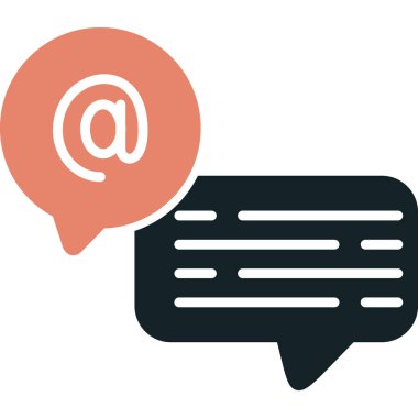 Mesaj var. Web simgesi basit illüstrasyon