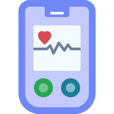 Kan basıncı ölçer ikonu. düz vektör biçimi