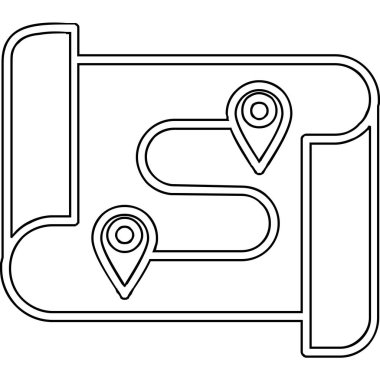 Harita PIN simgesi, basit tarzı