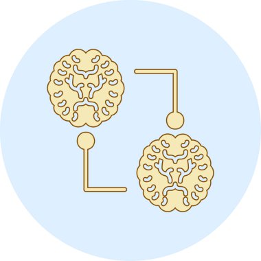 beyin ikonu vektör illüstrasyonu